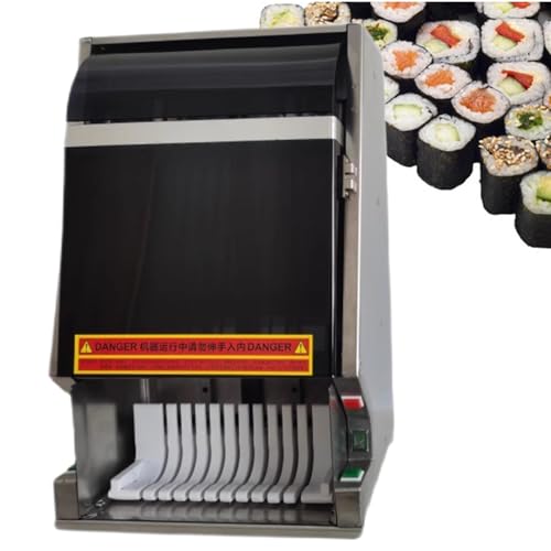 Automatische Sushi-Rollen-Schneidemaschine (8/10/12 Stück), multifunktionaler Sushi-Rollenschneider mit scharfer Klinge, zeitsparend, für Restaurant, Küche, Snackbar,10slices von Nicvrea
