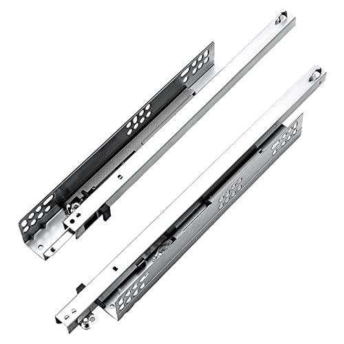 Niczu Untere Versteckte Installation Schubladenschienen Vollauszug 12 14 16 Zoll Kupferkern Dämpferschienen Führungsgleiter mit Schrauben,1.4mm-14in(350mm) von Niczu