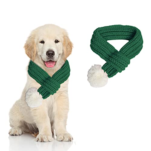 Hund Weihnachtsschal Hundekostüm Weihnachten, 50cm Weihnachts-Schal für Hunde und Katzen(Grün) von Nideen
