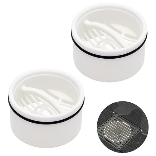 2 Stück Haarsieb Dusche, Duschabfluss HaarfäNger, Viega Duschablauf Deckel,Viega Duschablauf Deckel, Ersatz HaarfäNger, Haarfilter Und Siebeinsatz FüR Duschablauf Siphon von NieYat