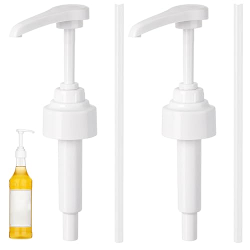 2 StüCk Pumpspender Kompatibel Mit Monin Pumpe, Dosierpumpe füR Monin 10ml Sirup Pumpe, Wiederverwendbarer Pumpenlieferersirup DosiergeräT FüR Pumpenkopfe In 10ml Flaschen von NieYat