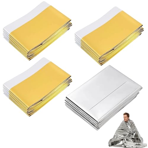 4 Stück Rettungsdecke, 210cm X 130cm Rettungsdecke Gold Silber, Notfalldecke Für Erste Hilfe & Sicherheit, Thermodecke Für Outdoor, Camping Und Erste-Hilfe-Kasten, Für Erste Hilfe Notfall 4 Stück Rettungsdecke, 210cm X 130cm Rettungsdecke Gold Silber, Notfalldecke Für Erste Hilfe & Sicherheit, Thermodecke Für Outdoor, Camping Und Erste-Hilfe-Kasten, Für Erste Hilfe Notfall von NieYat