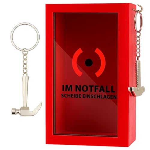 Feuerwehr Geschenke, Spardose Feuerwehr Mit Hammer, Im Notfall Scheibe Einschlagen, Holz Spardose Für Geschenke, Geldbox Für Junge Erwachsene Und Büroangestellte Feuerwehr Geschenke, Spardose Feuerwehr Mit Hammer, Im Notfall Scheibe Einschlagen, Holz Spardose Für Geschenke, Geldbox Für Junge Erwachsene Und Büroangestellte von NieYat