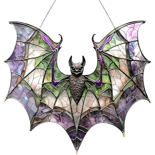 Gothic Deko, Fledermaus Deko Halloween, Halloween Deko für Party und Zuhause, 20 cm breite Acryl Dekoration für Innen- und Außenbereich von NieYat