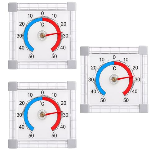 NyxSeat 2 Pack Self Adhesive Fensterthermometer Aussen, Wetterfestes Aussenthermometer, 3er Pack Selbstklebendes Thermometer Für Fenster Und Türen, Präzise Temperaturmessung Für Innen Und Aussen NyxSeat 2 Pack Self Adhesive Fensterthermometer Aussen, Wetterfestes Aussenthermometer, 3er Pack Selbstklebendes Thermometer Für Fenster Und Türen, Präzise Temperaturmessung Für Innen Und Aussen von NieYat