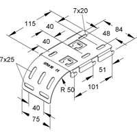 Niedax Kabelabgangsblech tauchfeuerverzinkt GTKA 50 FG Niedax Kabelabgangsblech tauchfeuerverzinkt GTKA 50 FG von Niedax