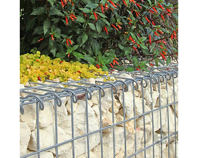 Niederberg Metall Gabionenzaun Distanzhalter - 10er Set Gabionenhaken 49 cm - Distanzhaken Verzinkt, Gabionen Haken Metall - Gabionenkorb Zubehör - Stützhaken Befestigung von Niederberg Metall