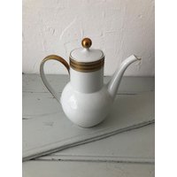 Kaffeekanne Vintage Porzellan Mit Goldrand von Niefee