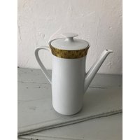 Kaffeekanne Vintage Thomas Porzellan Mit Goldrandmuster von Niefee