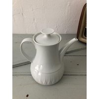 Kaffeekanne Vintage Thomas Porzellan Schlichtes Weiß von Niefee