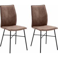 NIEHOFF SITZMÖBEL 4-Fußstuhl "Capri", (Set), 2 St., Microfaser ABERDEEN, Bezug in Microfaser oder Leder, Stativgestell aus Eisen von Niehoff Sitzmöbel