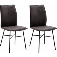 NIEHOFF SITZMÖBEL 4-Fußstuhl "Capri", (Set), 2 St., Microfaser ABERDEEN, Bezug in Microfaser oder Leder, Stativgestell aus Eisen von Niehoff Sitzmöbel