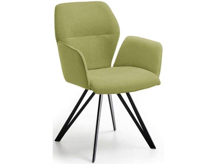 NIEHOFF SITZMÖBEL Armlehnstuhl Merlot 1132-04, Gestell aus schwarzem Eisen, 2er Set, grün, green von Niehoff-Sitzmöbel