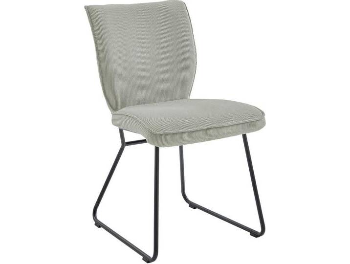 NIEHOFF SITZMÖBEL Esszimmerstuhl, 2er Set, Bezug Cord, Kufengestell, Sitzhöhe 50, grau von Niehoff-Sitzmöbel
