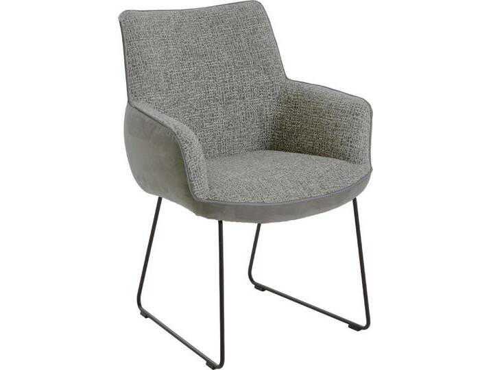 NIEHOFF SITZMÖBEL Esszimmerstuhl, 2er Set, Bezugskombination, Federkern, verschiedene Funktionen, Sh 50, grau, Bogenfuß-ohne Drehfunktion von Niehoff-Sitzmöbel
