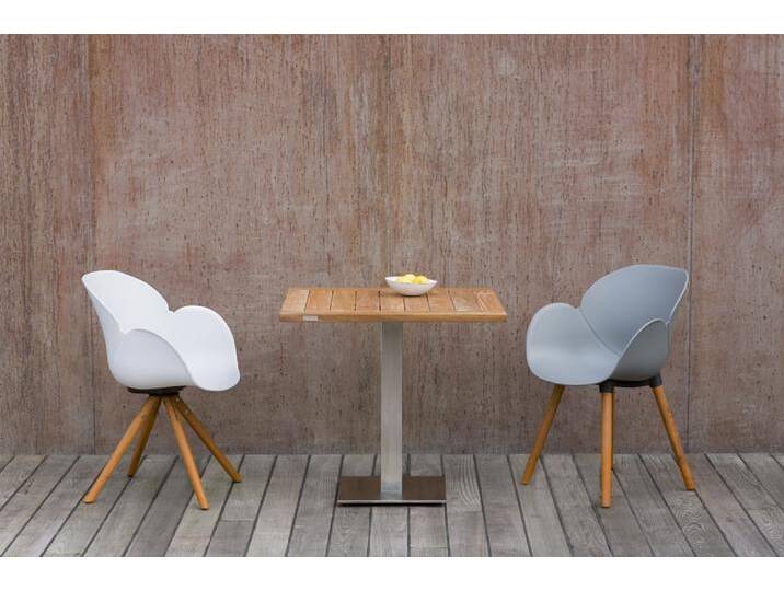 Niehoff Bistro Tisch Edelstahl Teak 68x68 - 140x95 cm Niehoff Bistro Tisch Edelstahl Teak 68x68 - 140x95 cm von Niehoff-Sitzmöbel