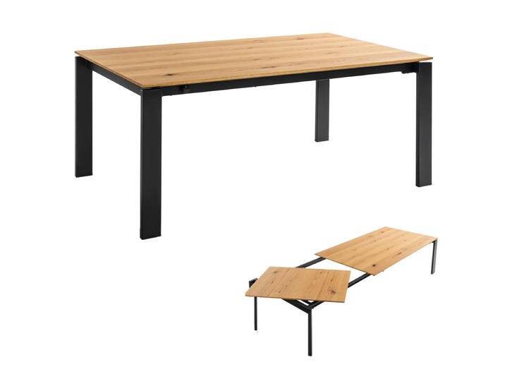 Niehoff Esstisch Monaco M723 in Eiche Furnier mit Rechteck-Gestell aus schwarzem Metall in 3 Größen wählbar mit Swivel-Extension Niehoff Esstisch Monaco M723 in Eiche Furnier mit Rechteck-Gestell aus schwarzem Metall in 3 Größen wählbar mit Swivel-Extension von Niehoff-Sitzmöbel