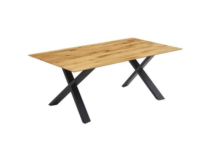 Niehoff Esstisch York 4613 oder 4663 mit Massivholztischplatte und X-Gestell Eisen schwarz Tischplatte fest oder ausziehbar Niehoff Esstisch York 4613 oder 4663 mit Massivholztischplatte und X-Gestell Eisen schwarz Tischplatte fest oder ausziehbar von Niehoff-Sitzmöbel