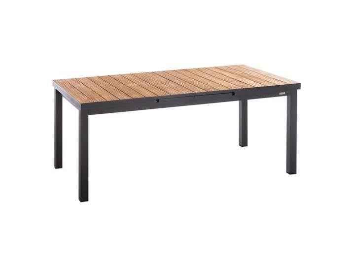 Niehoff Nantes Ausziehtisch 180/240x100cm Aluminium/Teak Natur Dunkelgrau von Niehoff-Sitzmöbel