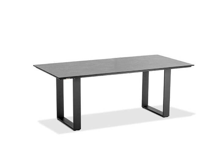 Niehoff Noah Tisch Aluminium Profilkufe Anthrazit/HPL von Niehoff-Sitzmöbel
