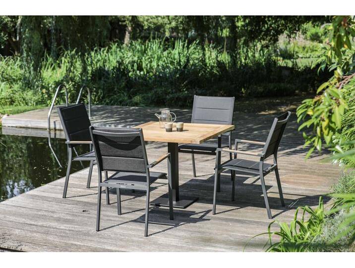 Niehoff Set Klapptisch Bistro, Nantes Highback - Das Set besteht aus: 1 x Klapptisch Bistro quadratisch in... von Niehoff-Sitzmöbel