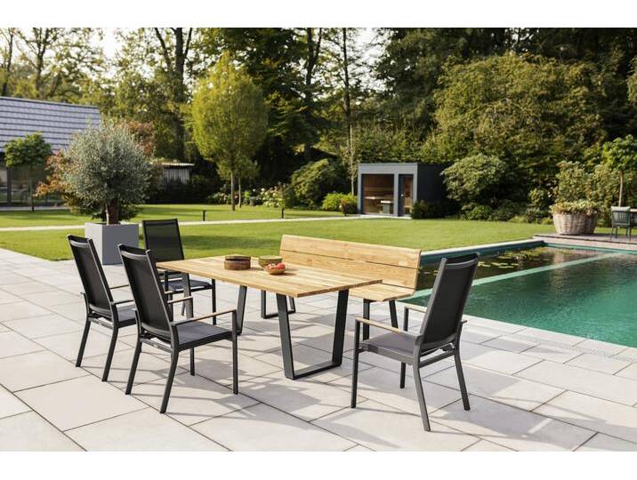 Niehoff Set Noah, Nova, Palos Flex - Das Set besteht aus: 1 x Tisch Noah Trapezkufe anthrazit,... von Niehoff-Sitzmöbel