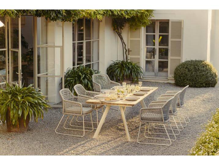 Niehoff Set Valetta ivory, Lido - Das Set besteht aus: 1 x Tisch Valetta ivory 220 x 95 cm,... von Niehoff-Sitzmöbel