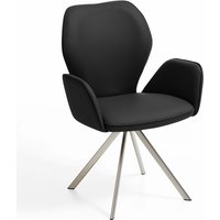 Niehoff Sitzmöbel Colorado Trend-Line Design-Armlehnenstuhl Edelstahl/Leder - 180° drehbar von Niehoff Sitzmöbel