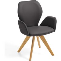 Niehoff Sitzmöbel Colorado Trend-Line Design-Armlehnenstuhl Eichen/Leder - 180° drehbar von Niehoff Sitzmöbel