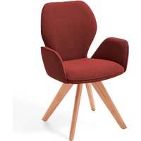 Niehoff Sitzmöbel Colorado Trend-Line Design-Armlehnenstuhl Gestell Kernbuche - Webstoff von Niehoff Sitzmöbel