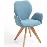 Niehoff Sitzmöbel Colorado Trend-Line Design-Armlehnenstuhl Gestell Wildeiche - Webstoff von Niehoff Sitzmöbel