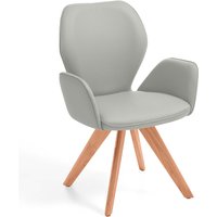 Niehoff Sitzmöbel Colorado Trend-Line Design-Armlehnenstuhl Kernbuche/Leder - 180° drehbar von Niehoff Sitzmöbel