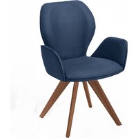 Niehoff Sitzmöbel Colorado Trend-Line Design-Armlehnenstuhl Nussbaum/Polyester Drehbar von Niehoff Sitzmöbel