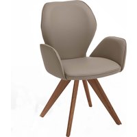 Niehoff Sitzmöbel Colorado Trend-Line Design-Armlehnenstuhl Nussbaum/Polyester Drehbar von Niehoff Sitzmöbel