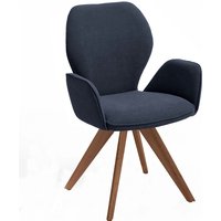 Niehoff Sitzmöbel Colorado Trend-Line Design-Armlehnenstuhl Nussbaum/Webstoff Drehbar von Niehoff Sitzmöbel