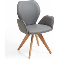 Niehoff Sitzmöbel Colorado Trend-Line Design-Armlehnenstuhl Wildeiche/Leder Drehbar von Niehoff Sitzmöbel