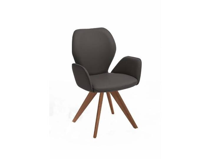 Armlehnenstuhl, Wild-Nussbaum & Polyester, 62,5×60×92 cm, Modern, Niehoff-Sitzmöbel Armlehnenstuhl, Wild-Nussbaum & Polyester, 62,5×60×92 cm, Modern, Niehoff-Sitzmöbel von Niehoff-Sitzmöbel