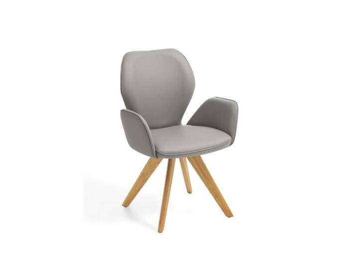 Armlehnenstuhl, Eiche & Polyester, 62,5×60 cm, 360° Drehbar, Modern, Niehoff Sitzmöbel Armlehnenstuhl, Eiche & Polyester, 62,5×60 cm, 360° Drehbar, Modern, Niehoff Sitzmöbel von Niehoff-Sitzmöbel