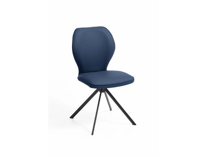 Design-Stuhl, Leder, Blau, 49,5×60×92 cm, Modern, Niehoff Sitzmöbel Design-Stuhl, Leder, Blau, 49,5×60×92 cm, Modern, Niehoff Sitzmöbel von Niehoff-Sitzmöbel