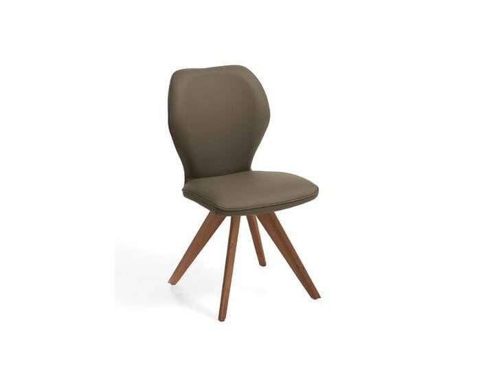 Design-Stuhl, Leder, Grün, 49,5×60×92 cm, Robustes Wild-Nussbaum-Gestell, Modern, Niehoff-Sitzmöbel Design-Stuhl, Leder, Grün, 49,5×60×92 cm, Robustes Wild-Nussbaum-Gestell, Modern, Niehoff-Sitzmöbel von Niehoff-Sitzmöbel