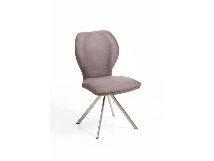 Design-Stuhl, Edelstahl & Polyester, Braun, 49,5×60×92 cm, Drehfunktion, Modern, Niehoff-Sitzmöbel Design-Stuhl, Edelstahl & Polyester, Braun, 49,5×60×92 cm, Drehfunktion, Modern, Niehoff-Sitzmöbel von Niehoff-Sitzmöbel