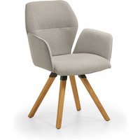 Niehoff Sitzmöbel Merlot Design-Armlehenenstuhl Stativ-Gestell Massivholz/Stoff von Niehoff Sitzmöbel