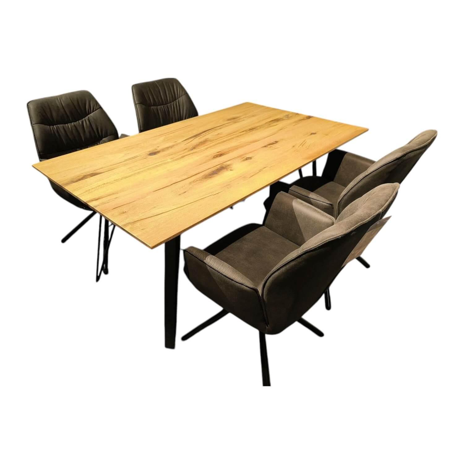 Essgruppe Taiga Tappas Sessel Stoff Aberdeen Anthrazit Gestell Eisen Schwarz Tis... Essgruppe Taiga Tappas Sessel Stoff Aberdeen Anthrazit Gestell Eisen Schwarz Tis... von Niehoff