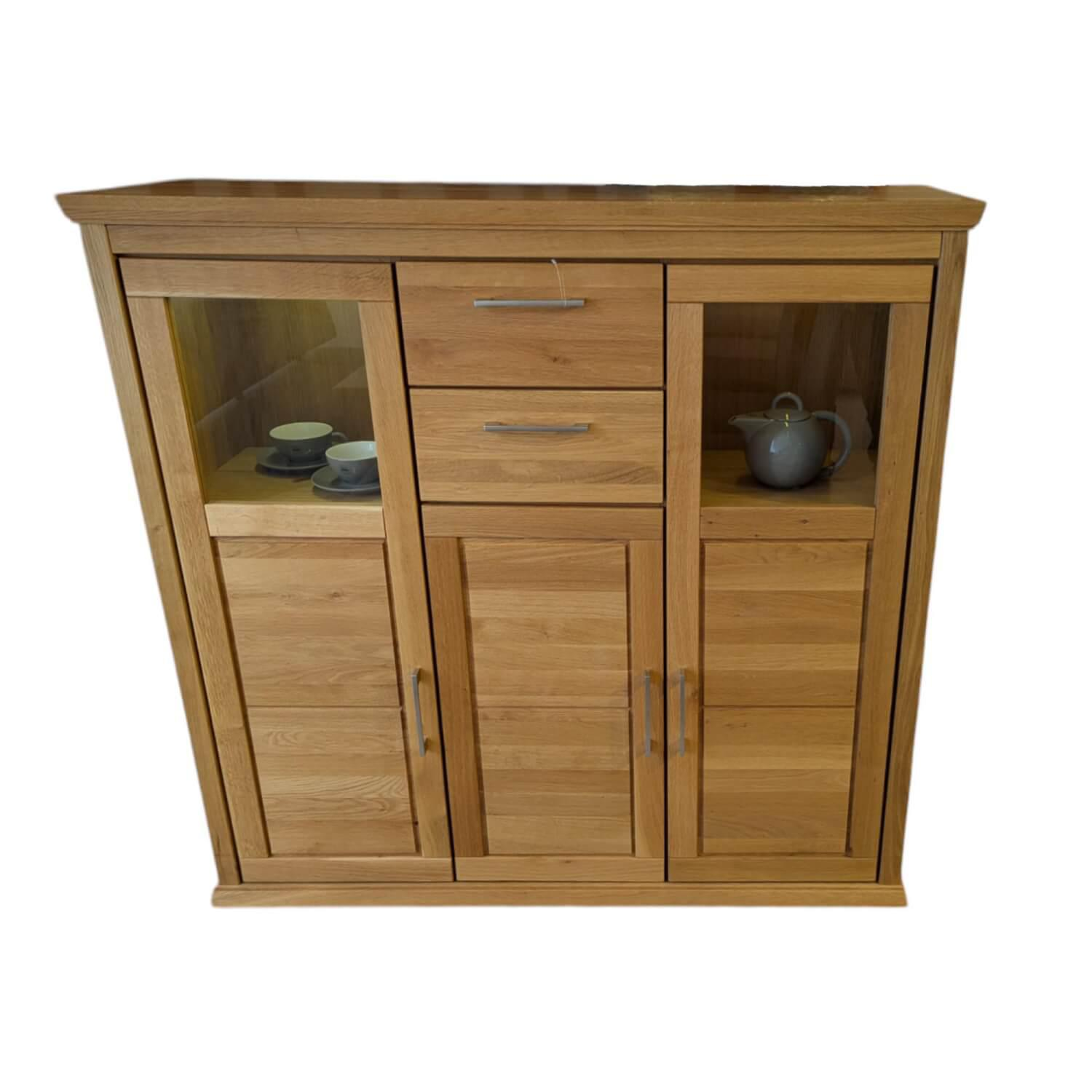 Highboard Homeland Wildeiche Teilmassiv Geölt Korpus Furniert Inklusive LED Bele... Highboard Homeland Wildeiche Teilmassiv Geölt Korpus Furniert Inklusive LED Bele... von Niehoff