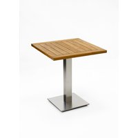 Niehoff Bistro Tisch Edelstahl Teak 68x68 - 140x95 cm von Niehoff