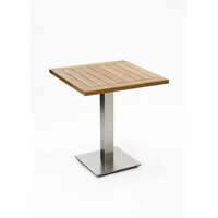 Niehoff Bistro Tisch Edelstahl Teak 68x68 - 140x95 cm von Niehoff