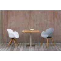 Niehoff Bistro Tisch Edelstahl Teak 68x68 - 140x95 cm Niehoff Bistro Tisch Edelstahl Teak 68x68 - 140x95 cm von Niehoff