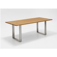 Niehoff Noah Tisch Edelstahl Profilkufe/Teak 160x95 cm bis 260x95 cm von Niehoff