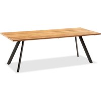 Niehoff Noah Tisch Stativprofil Aluminium/Teak Massivholz 160x95 cm bis 220x95 cm von Niehoff