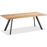 Niehoff Noah Tisch Stativprofil Aluminium/Teak Massivholz 160x95 cm bis 220x95 cm von Niehoff